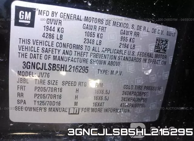 3GNCJLSB5HL216295 фото 10