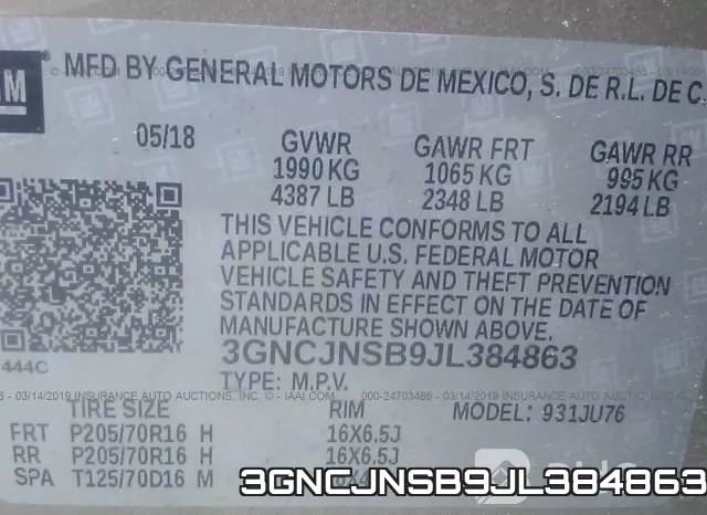 3GNCJNSB9JL384863 фото 10