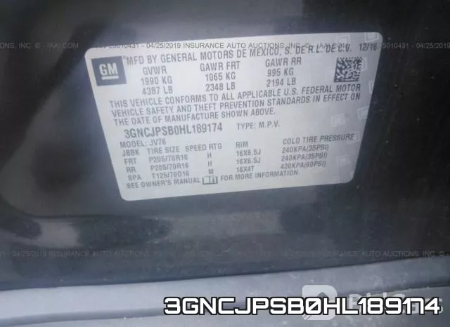 3GNCJPSB0HL189174 фото 10