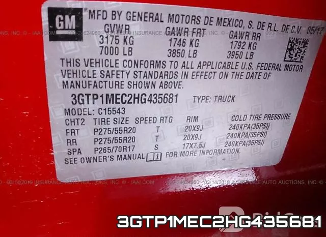 3GTP1MEC2HG435681 фото 10