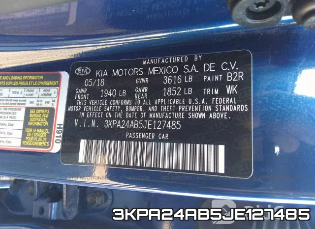 3KPA24AB5JE127485 фото 10