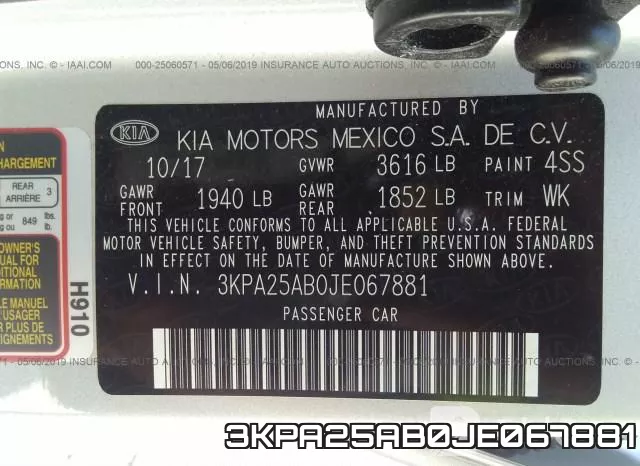 3KPA25AB0JE067881 фото 10