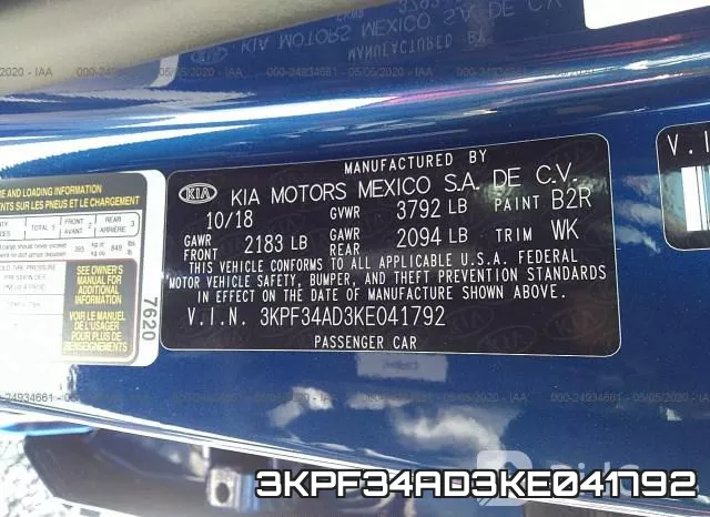 3KPF34AD3KE041792 фото 10