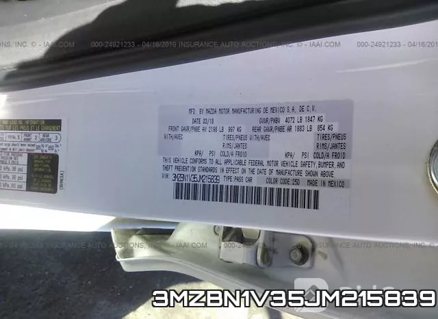 3MZBN1V35JM215839 фото 10