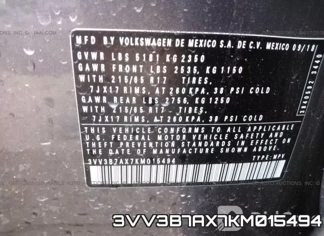 3VV3B7AX7KM015494 фото 10