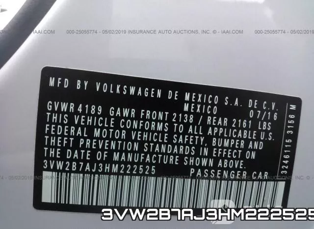 3VW2B7AJ3HM222525 фото 10