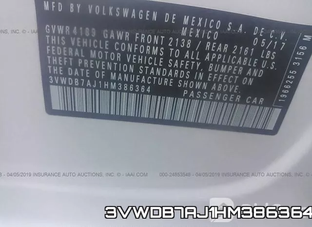 3VWDB7AJ1HM386364 фото 10