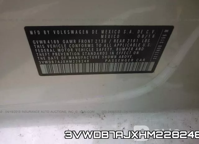 3VWDB7AJXHM228248 фото 10