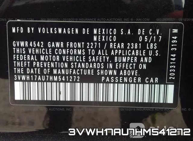 3VWH17AU7HM541272 фото 10