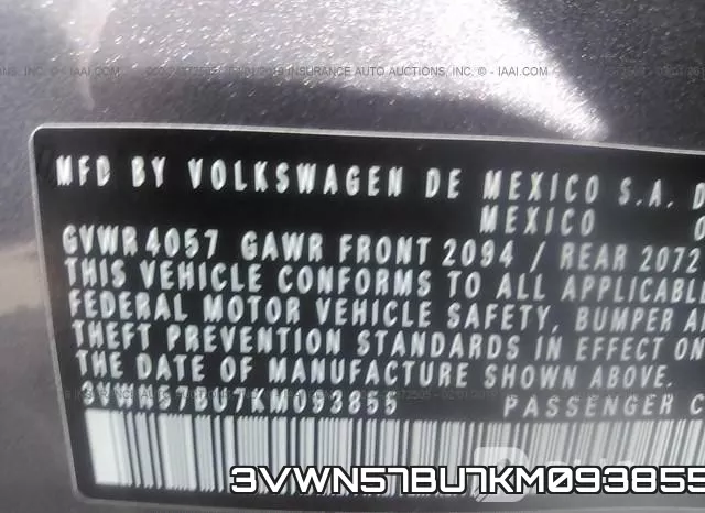 3VWN57BU7KM093855 фото 10