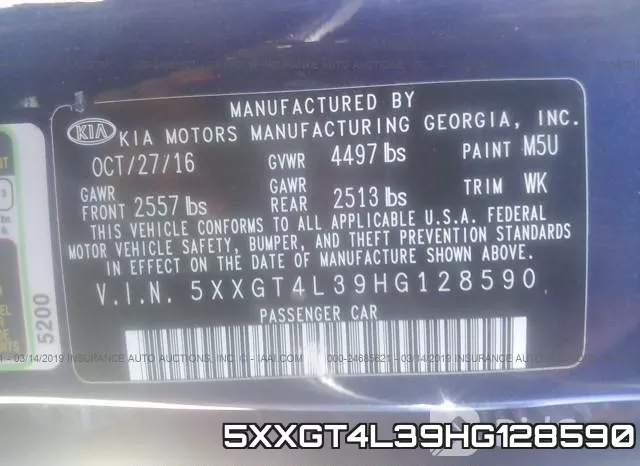 5XXGT4L39HG128590 фото 10