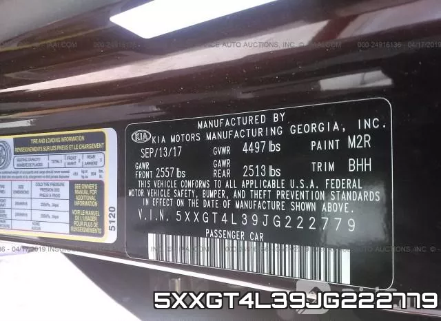 5XXGT4L39JG222779 фото 10
