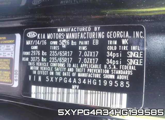 5XYPG4A34HG199585 фото 10
