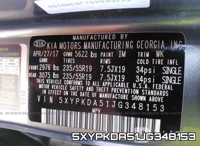 5XYPKDA51JG348153 фото 10