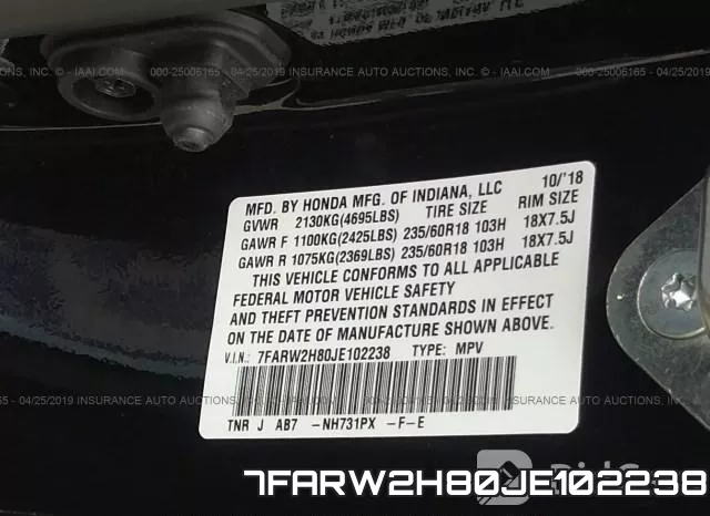 7FARW2H80JE102238 фото 10