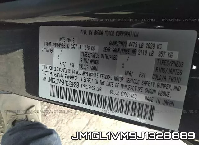 JM1GL1VM9J1328889 фото 9