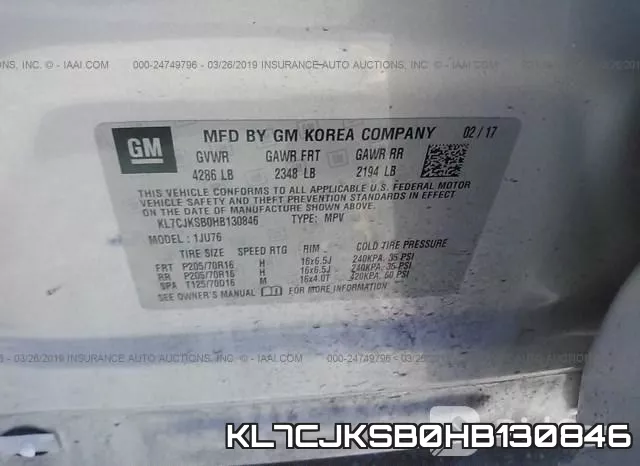 KL7CJKSB0HB130846 фото 10