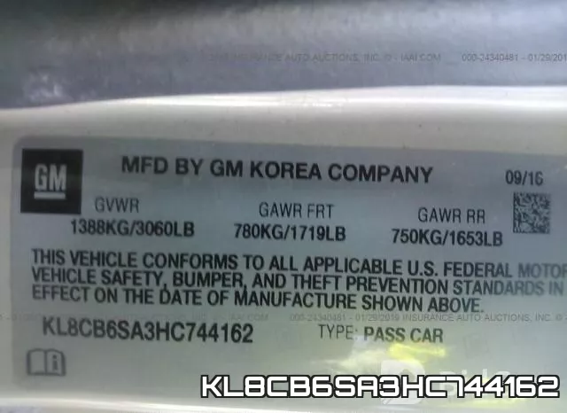 KL8CB6SA3HC744162 фото 10