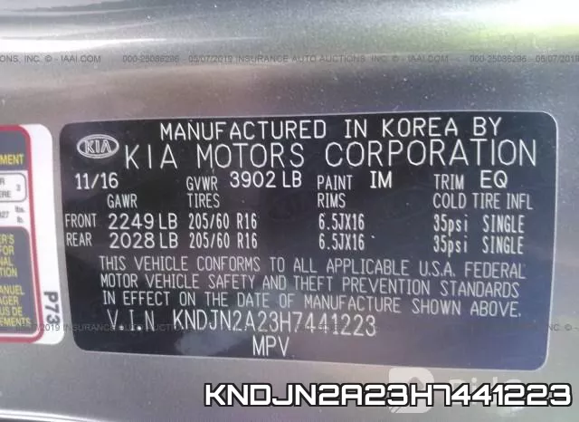 KNDJN2A23H7441223 фото 10