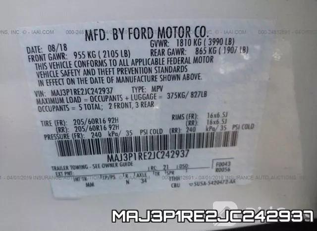 MAJ3P1RE2JC242937 фото 10