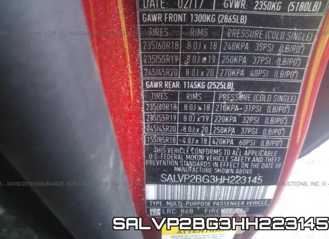 SALVP2BG3HH223145 фото 10
