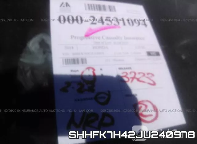 SHHFK7H42JU240978 фото 8
