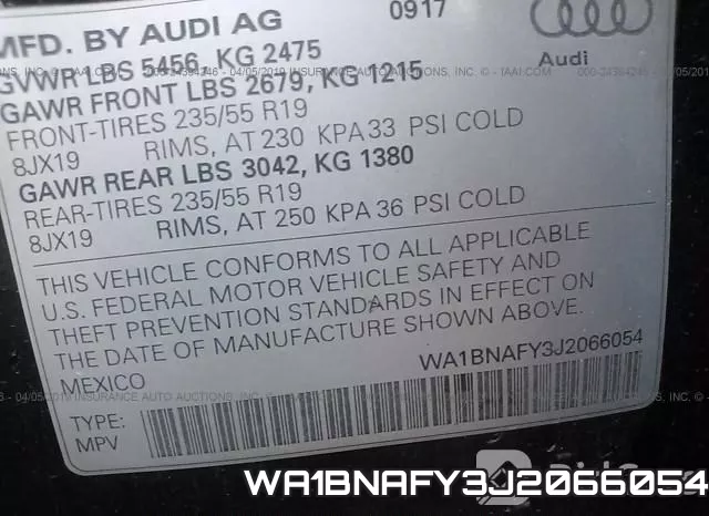 WA1BNAFY3J2066054 фото 10