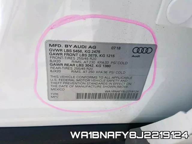 WA1BNAFY8J2219124 фото 2