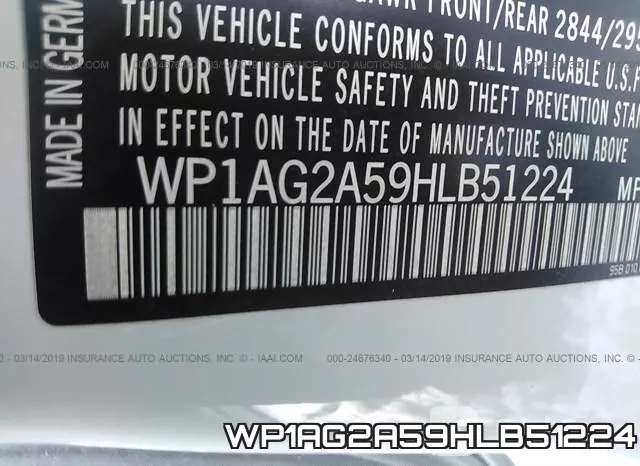 WP1AG2A59HLB51224 фото 10