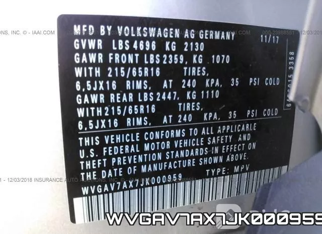 WVGAV7AX7JK000959 фото 10