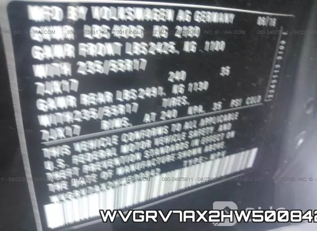 WVGRV7AX2HW500842 фото 10