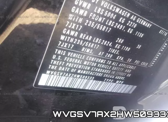 WVGSV7AX2HW509333 фото 10