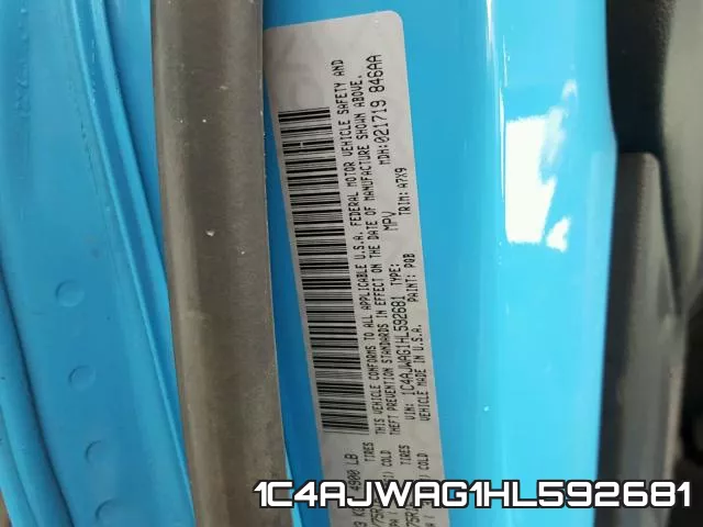 1C4AJWAG1HL592681 фото 2