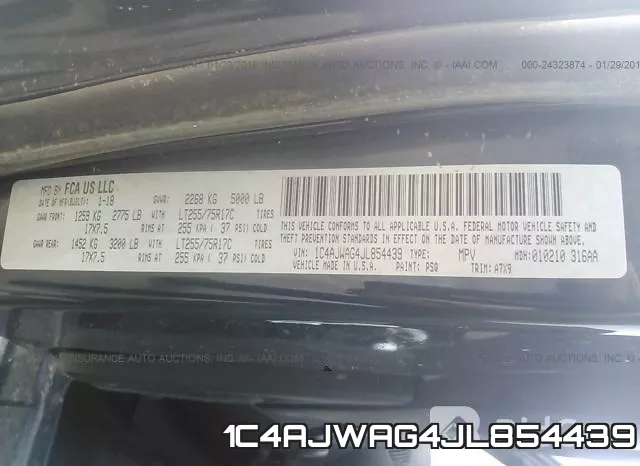 1C4AJWAG4JL854439 фото 10