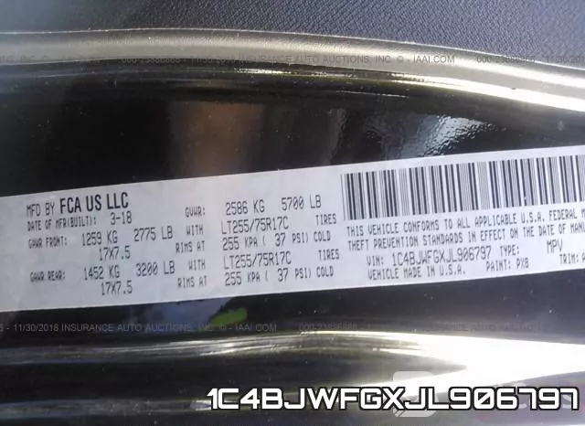 1C4BJWFGXJL906797 фото 10