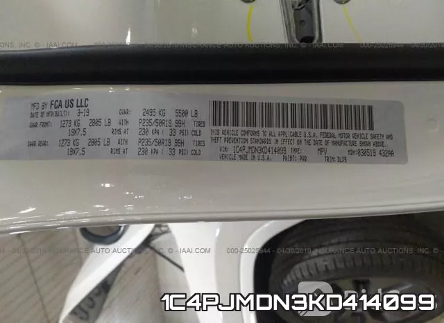 1C4PJMDN3KD414099 фото 10