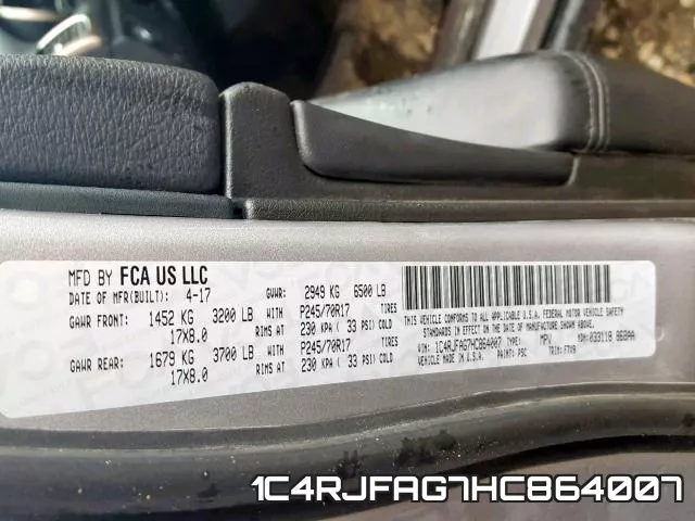 1C4RJFAG7HC864007 фото 2
