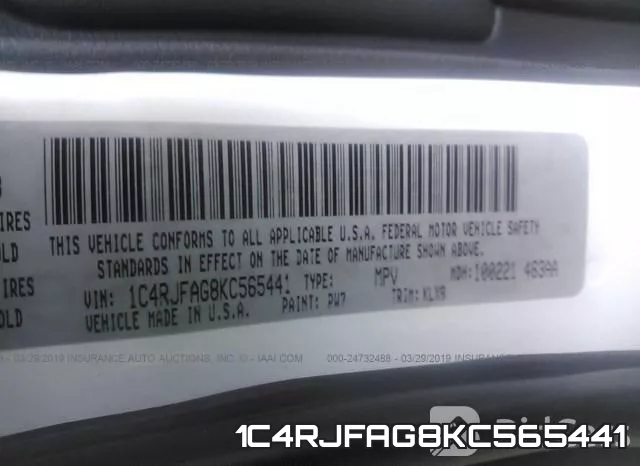 1C4RJFAG8KC565441 фото 10