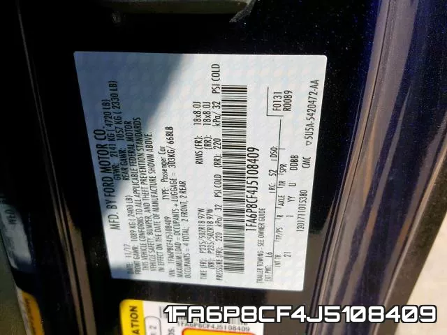 1FA6P8CF4J5108409 фото 2