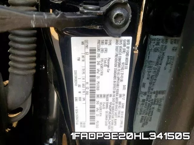 1FADP3E20HL341505 фото 2