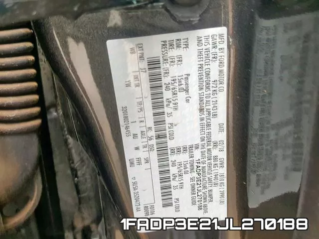 1FADP3E21JL270188 фото 2
