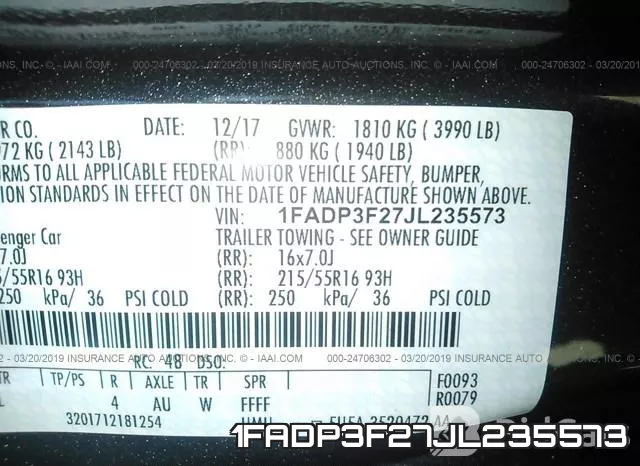 1FADP3F27JL235573 фото 10