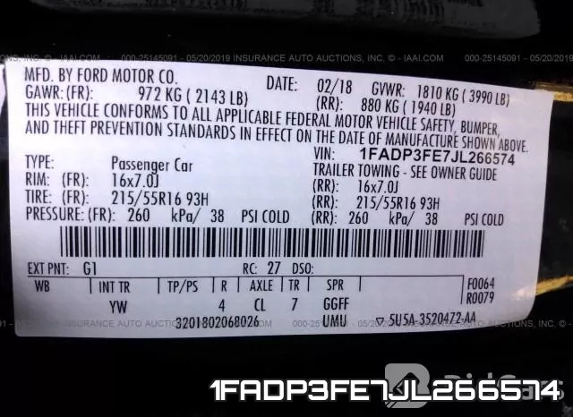 1FADP3FE7JL266574 фото 10