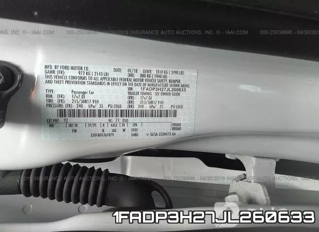 1FADP3H27JL260633 фото 10