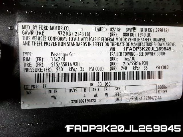 1FADP3K20JL269845 фото 2