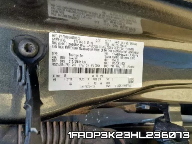 1FADP3K23HL236073 фото 2