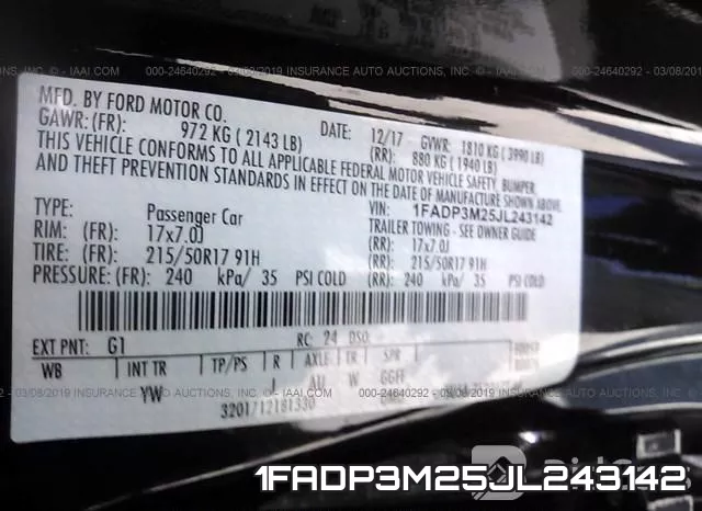 1FADP3M25JL243142 фото 10