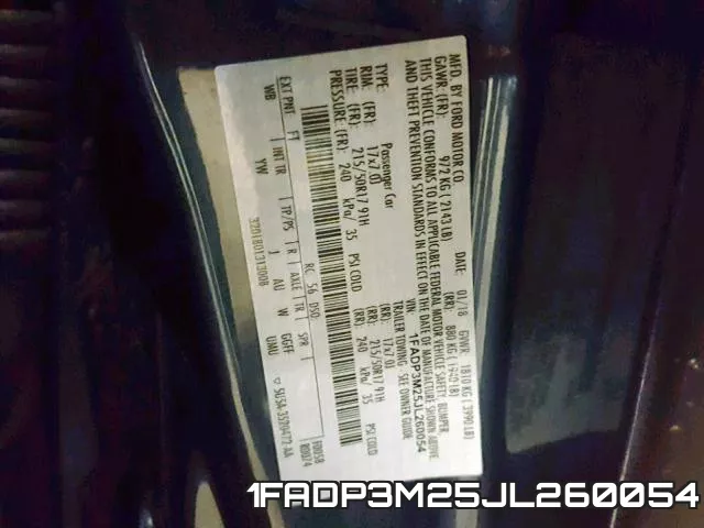 1FADP3M25JL260054 фото 2