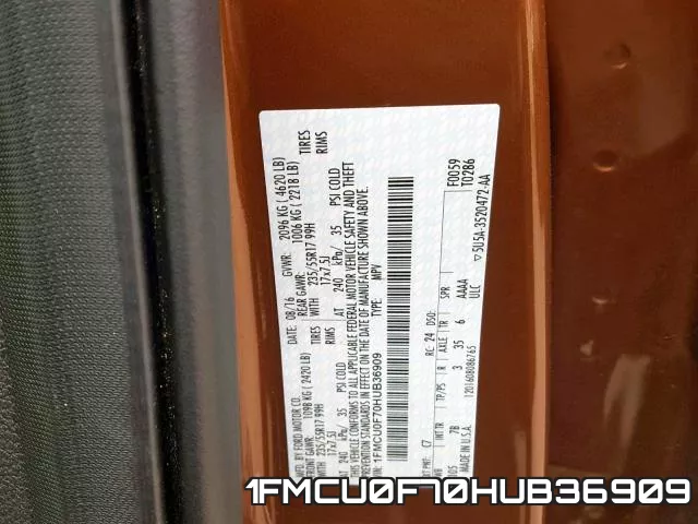 1FMCU0F70HUB36909 фото 2
