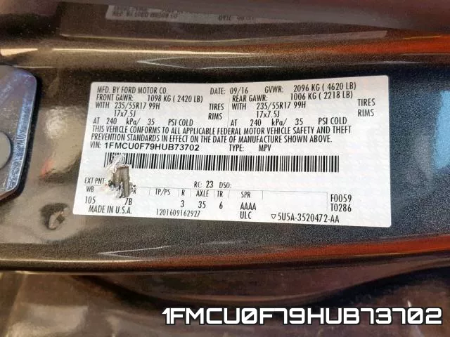 1FMCU0F79HUB73702 фото 2
